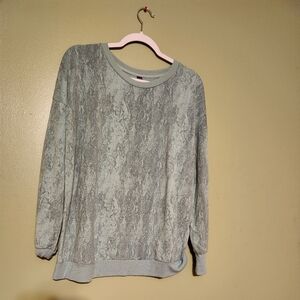 Light Blue Patterned Light Sweater